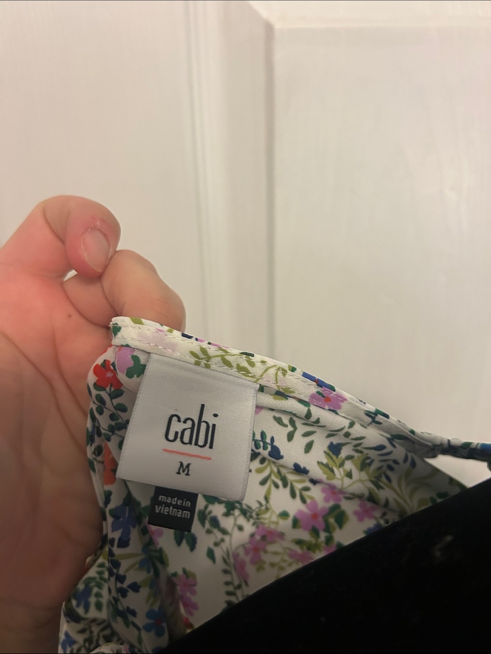 CAbi White Floral V-Neck Camisole with Multicolor Print - Picture 2 of 6